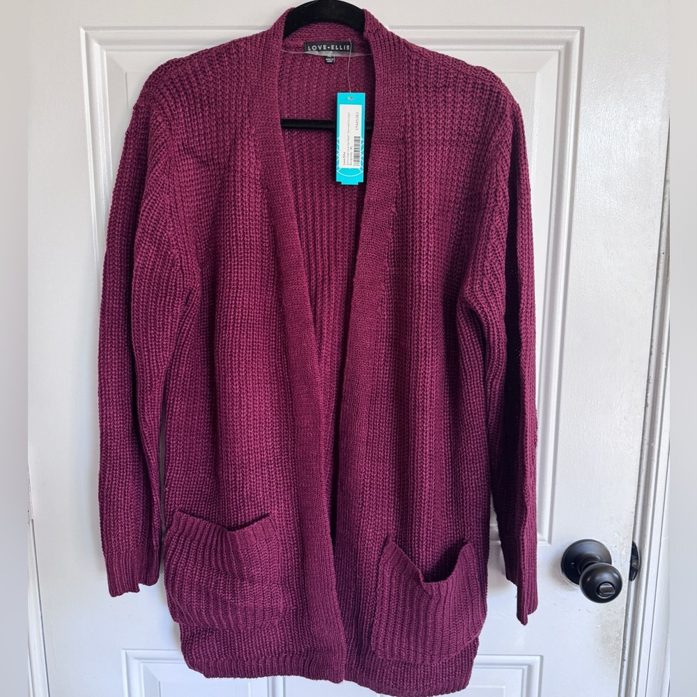 Love Ellie burgundy cardigan